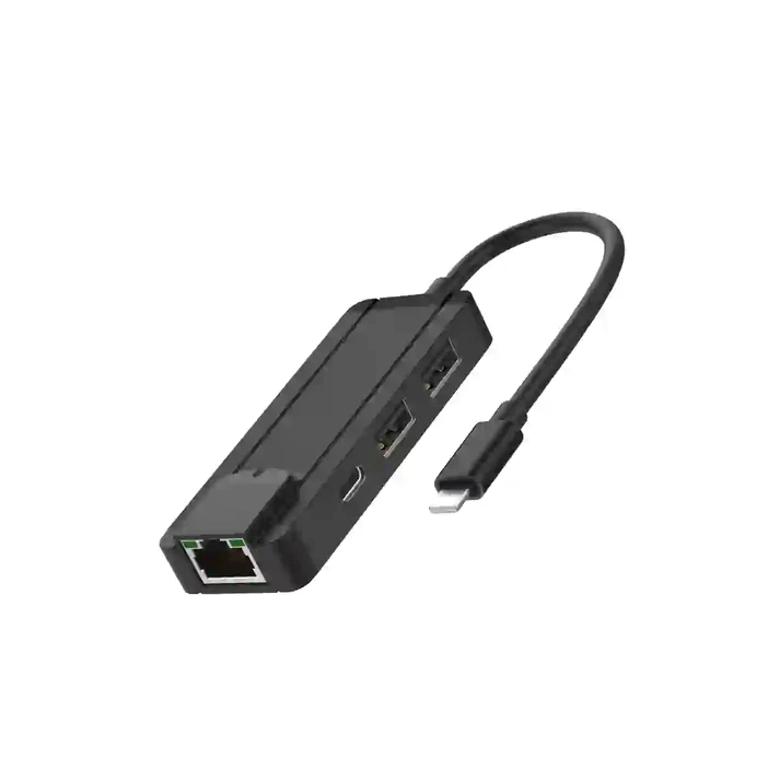 Onten 4-in-1 Lightning naar RJ45 Ethernet & USB hub (OT-75002)