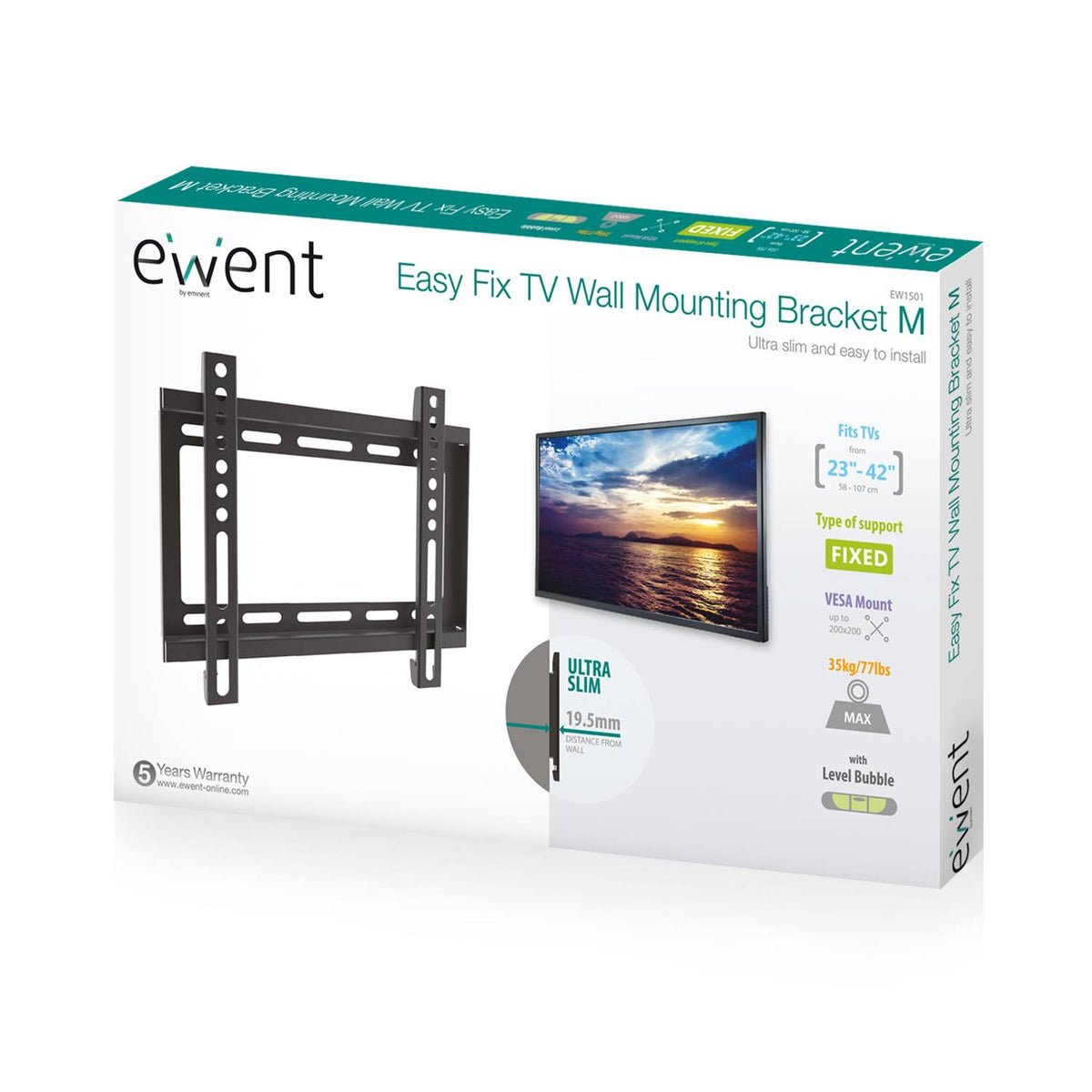 Ewent Easy Fix TV-muurbeugel M 23-42 inch
