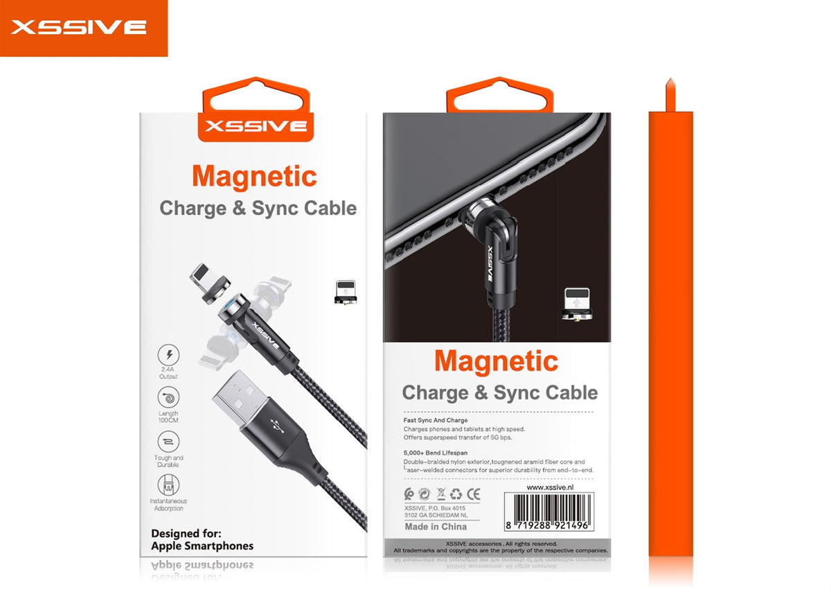 Xssive magnetische oplaadkabel voor iPhone (Lightning)