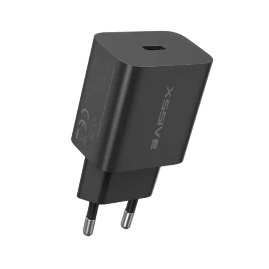 Xssive Super Fast lader USB-C 25W PD - Zwart
