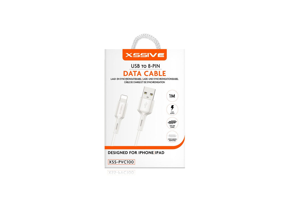 Xssive USB-kabel voor iPhone 1 meter - Wit
