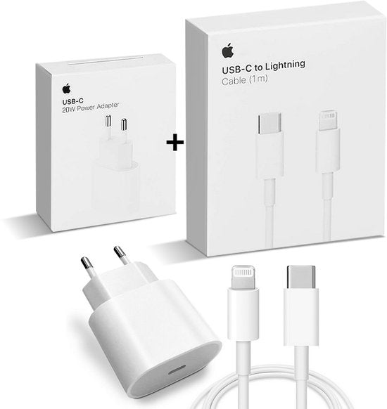 Apple 20W USB-C adapter + USB-C naar Lightning kabel 1 m (bundel)