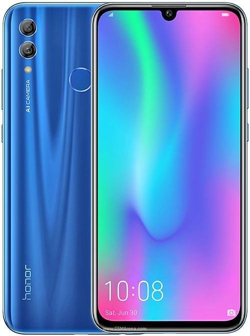 Honor 10 Lite blauw voor- en achterkant