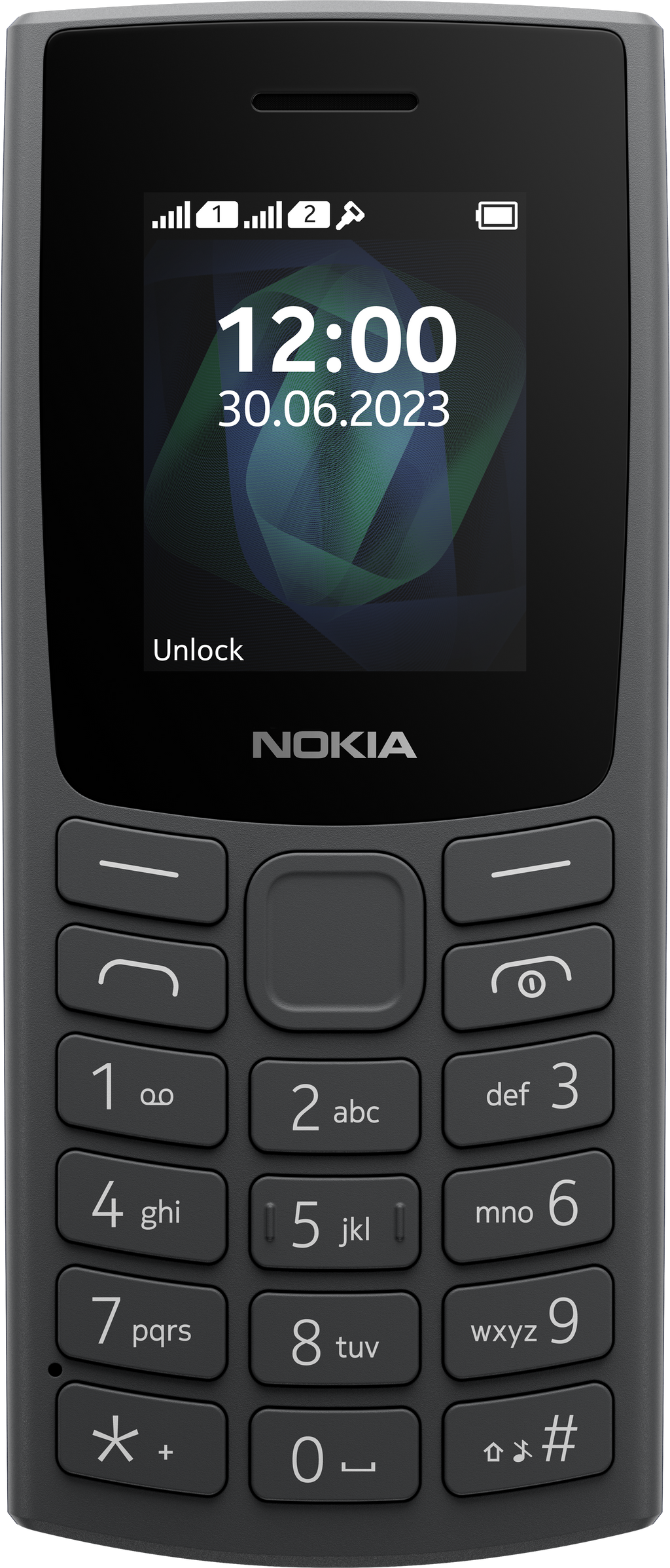 Nokia 105 (2023) Charcoal voorkant
