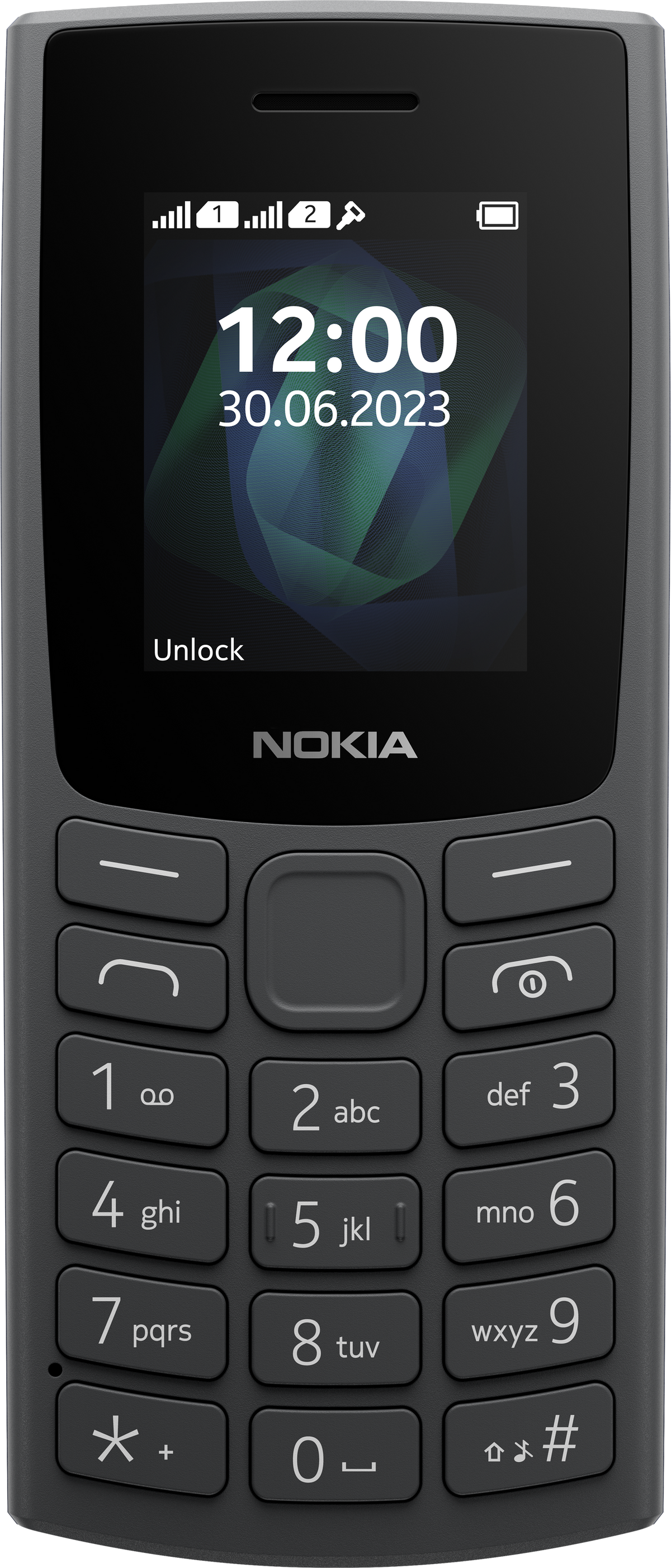 Nokia 105 (2023) Charcoal voorkant