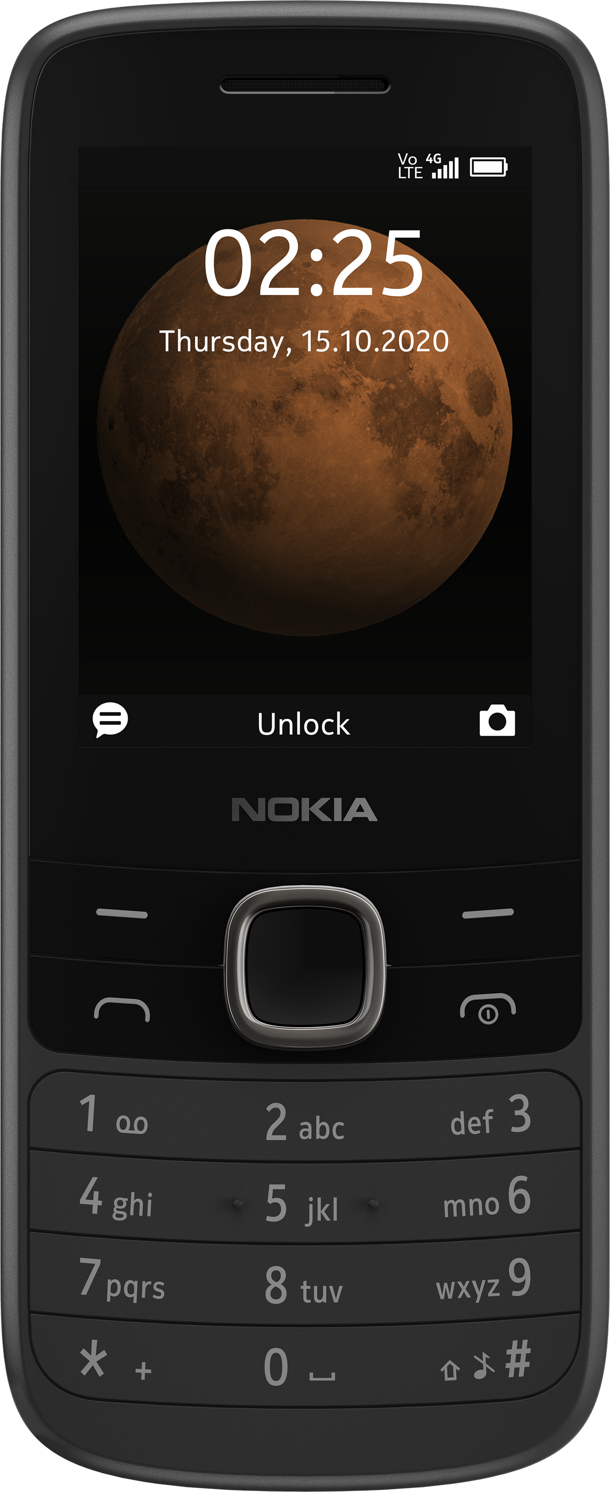 Nokia 225 4G zwart voorkant