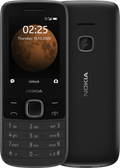 Nokia 225 4G zwart voor- en achterkant